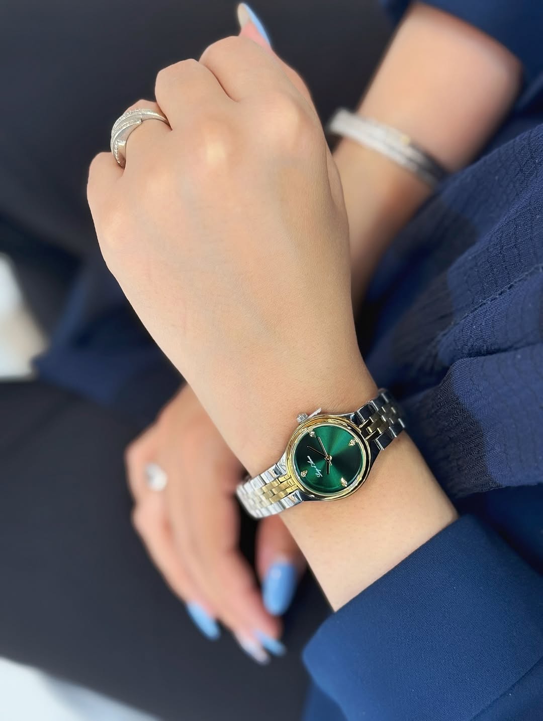 ساعت زنانه LDA با صفحه سبز زمردی